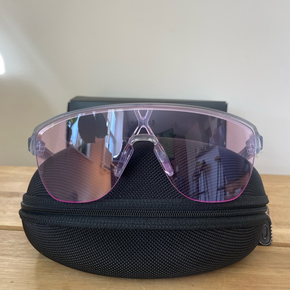 Oakley Matte Clear Sunglasses - Corridor Style, Prizm Low Light.